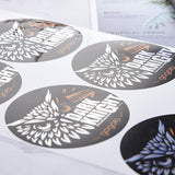 圓形雷射貼紙(砂點雷射)+白墨+亮膜80mm(同33CA-0053)