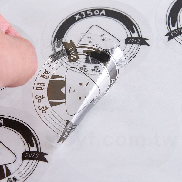 圓形透明貼紙+亮膜60mm-貼紙彩色印刷(同33CA-0032)