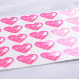 心形PVC合成(珠光)貼紙