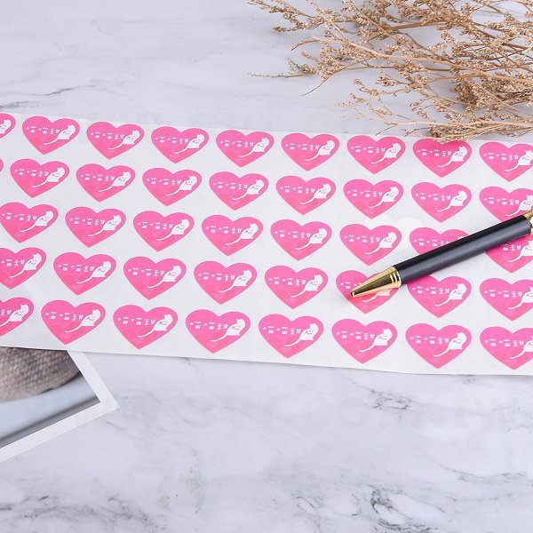 心形PVC合成(珠光)貼紙