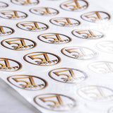 圓形超黏銅版貼紙