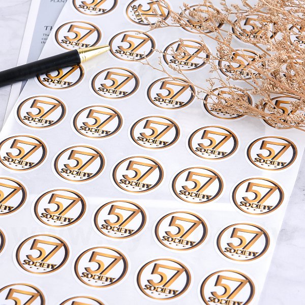 圓形超黏銅版貼紙