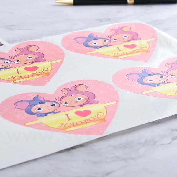 心形PVC合成(珠光)貼紙