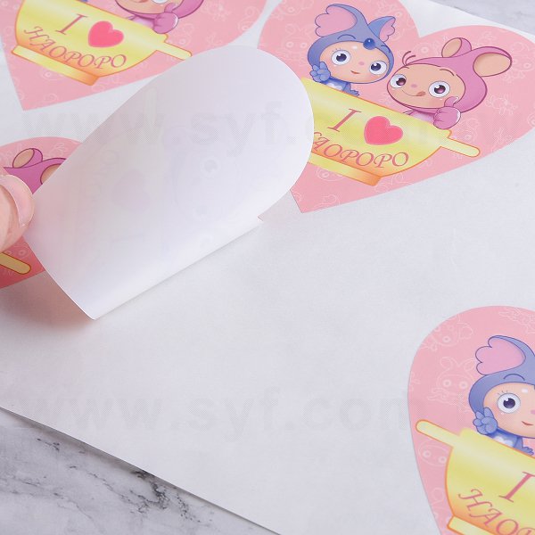 心形PVC合成(珠光)貼紙