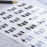 方形PVC合成(珠光)貼紙