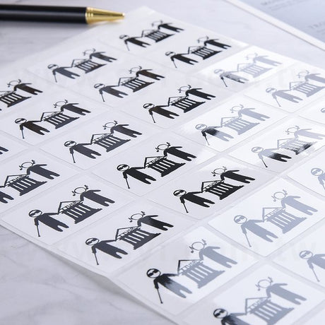 方形PVC合成(珠光)貼紙