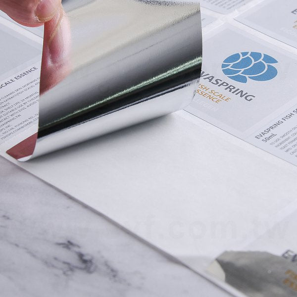 方形亮面金屬貼紙