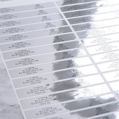 亮銀龍金屬貼紙