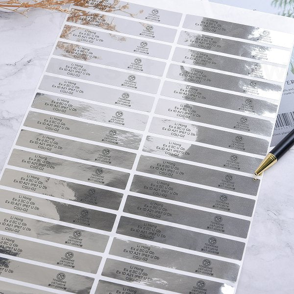 亮銀龍金屬貼紙