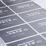 方形PVC合成(珠光)貼紙