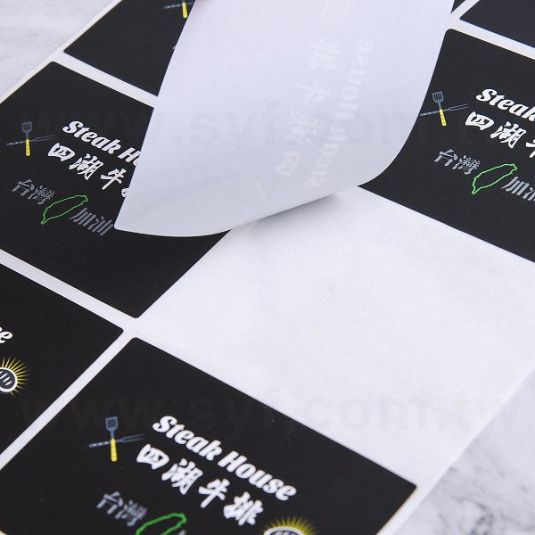 方形PVC合成(珠光)貼紙