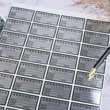 方形亮面金屬貼紙