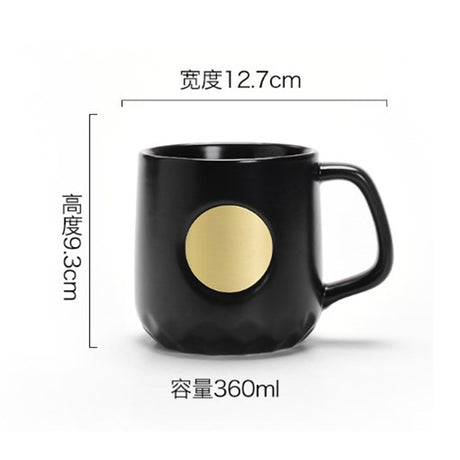 360ml復古銅片馬克杯