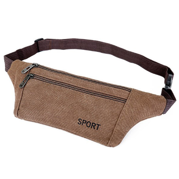 帆布貼身腰包