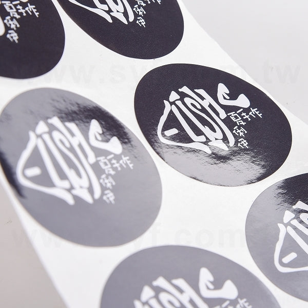 橢圓形超黏銅版貼紙