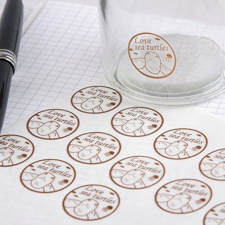 圓形透明防水貼紙