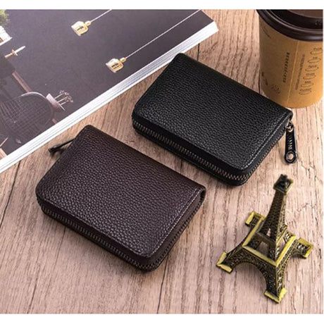 PU荔枝紋風琴卡包