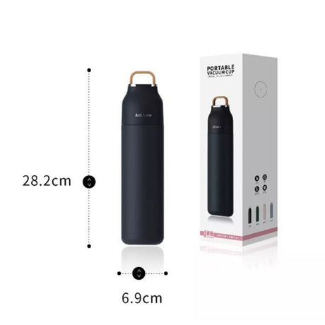 304不鏽鋼硅膠軟提手保溫杯500ml