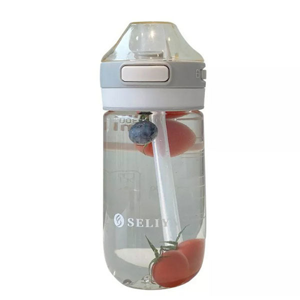 潮流運動塑膠鴨嘴帶吸管杯650ml