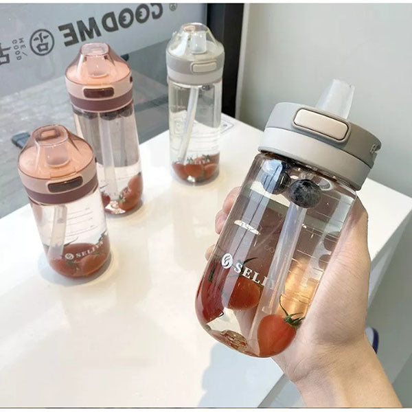 潮流運動塑膠鴨嘴帶吸管杯650ml