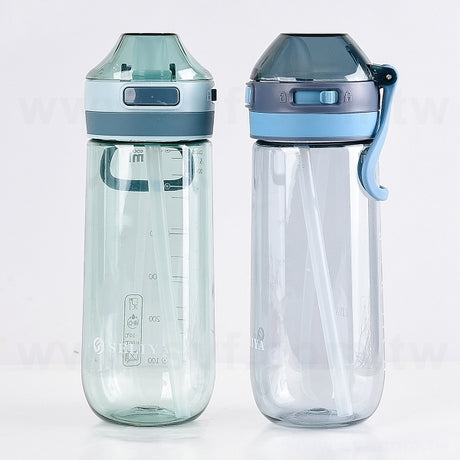 潮流運動塑膠鴨嘴帶吸管杯650ml