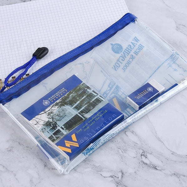 四入文具組-拉鍊袋/自動鉛筆/橡皮擦/便利貼