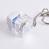 試軸器LED療癒小物-透明軸紓壓小物-附鑰匙扣-可印LOGO