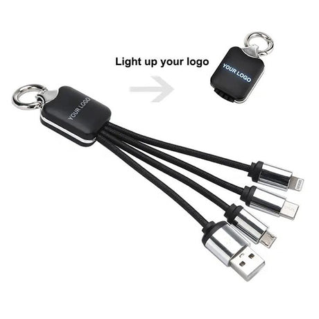 三合一發光USB傳輸充電線