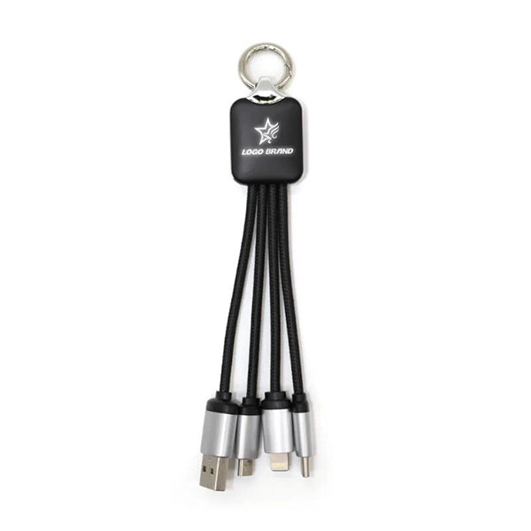 三合一發光USB傳輸充電線