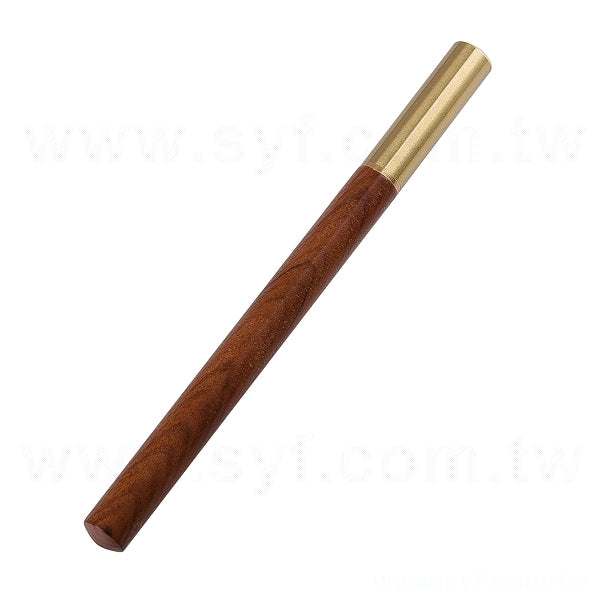 開蓋式木製黃銅單色筆