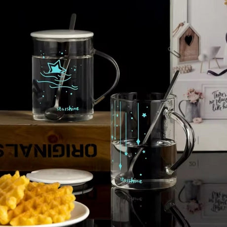創意星月夜光玻璃杯