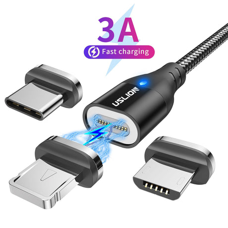 磁吸式三合一充電線
