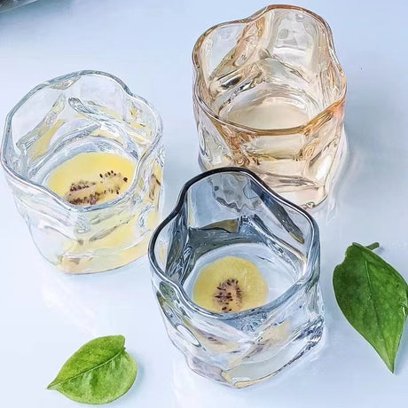 扭紋造形玻璃威士忌酒杯