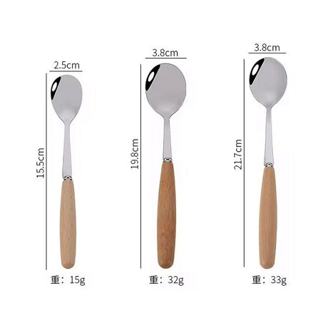 3件式木柄環保餐具組