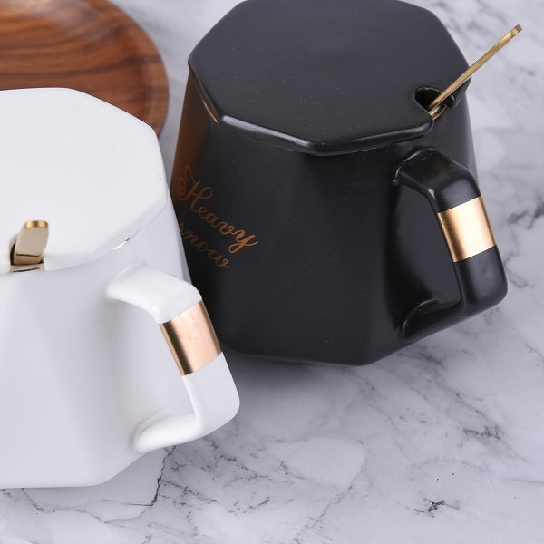 北歐鑽石切面陶瓷馬克杯