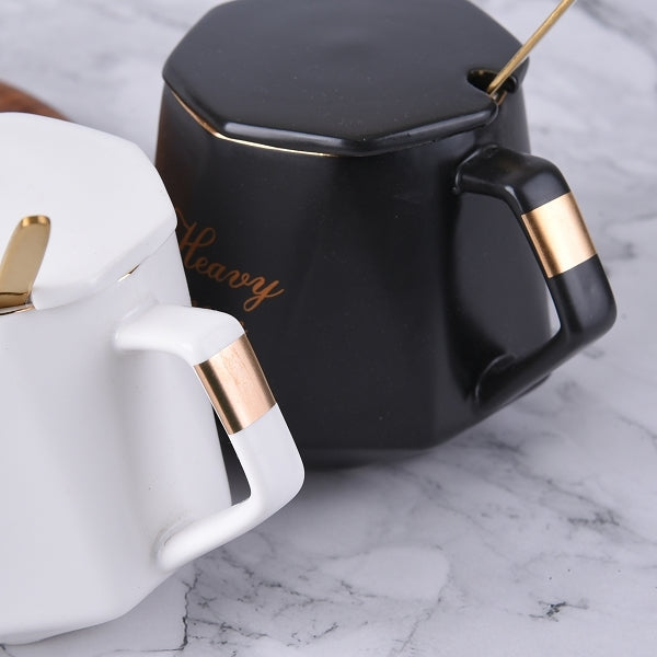 北歐鑽石切面陶瓷馬克杯