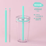 450ml單層Tritan吸管杯