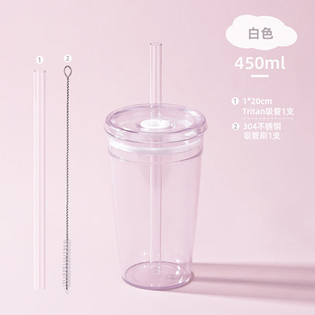 450ml單層Tritan吸管杯