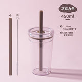 450ml單層Tritan吸管杯