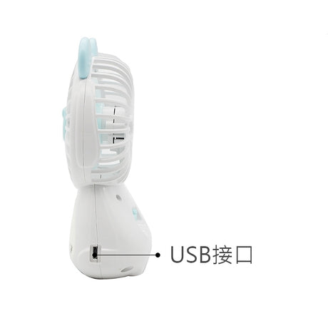 小熊造型手機支架夜燈風扇