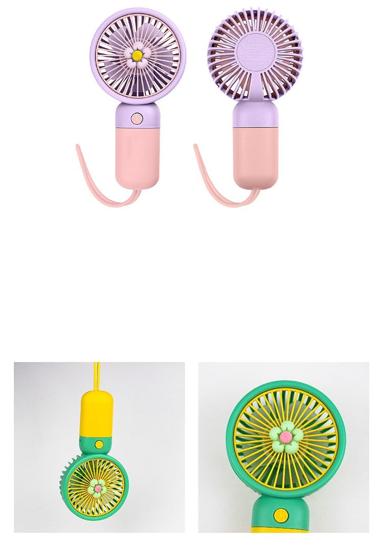 小花造型拼色USB風扇