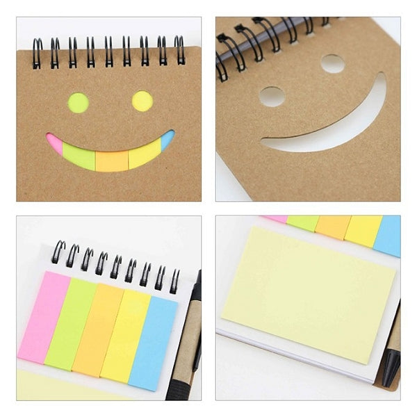 三合一笑臉款便利貼筆記本