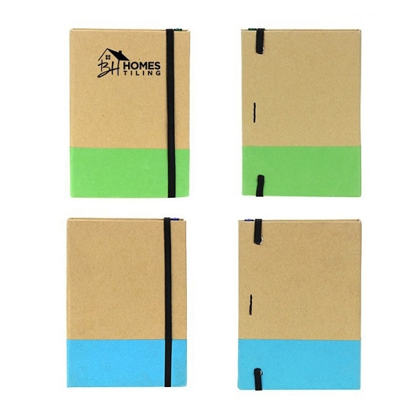 鬆緊綁帶附筆便利貼記事本