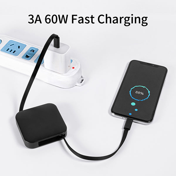 65W快充手機支架伸縮傳輸充電線