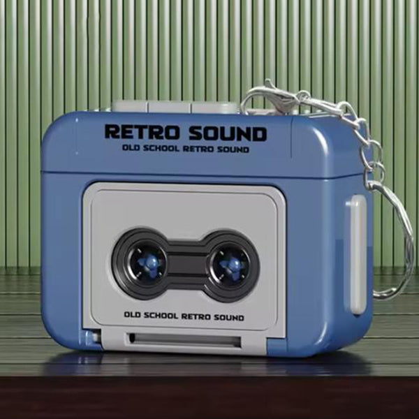 迷你復古錄音機鑰匙圈