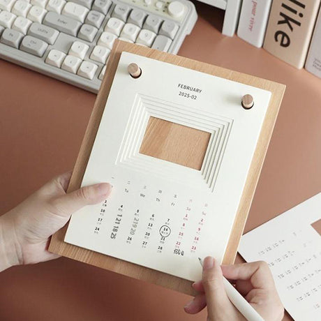 木質桌曆