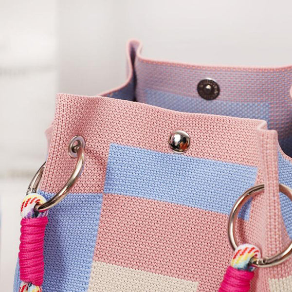 繩結手提針織包