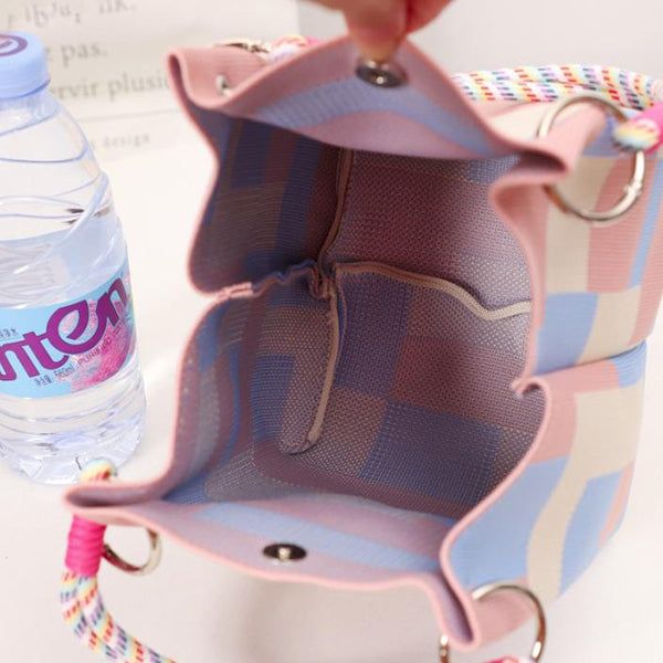 繩結手提針織包