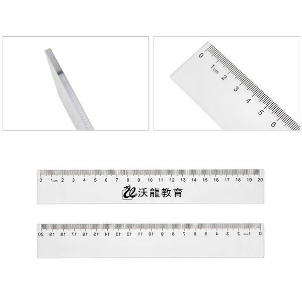 20cm透明塑膠廣告尺