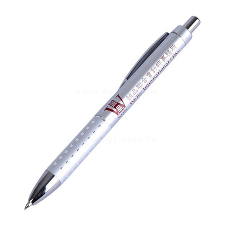 廣告筆-單色原子筆-四款鑽石筆桿可選-工廠客製化印刷贈品筆
